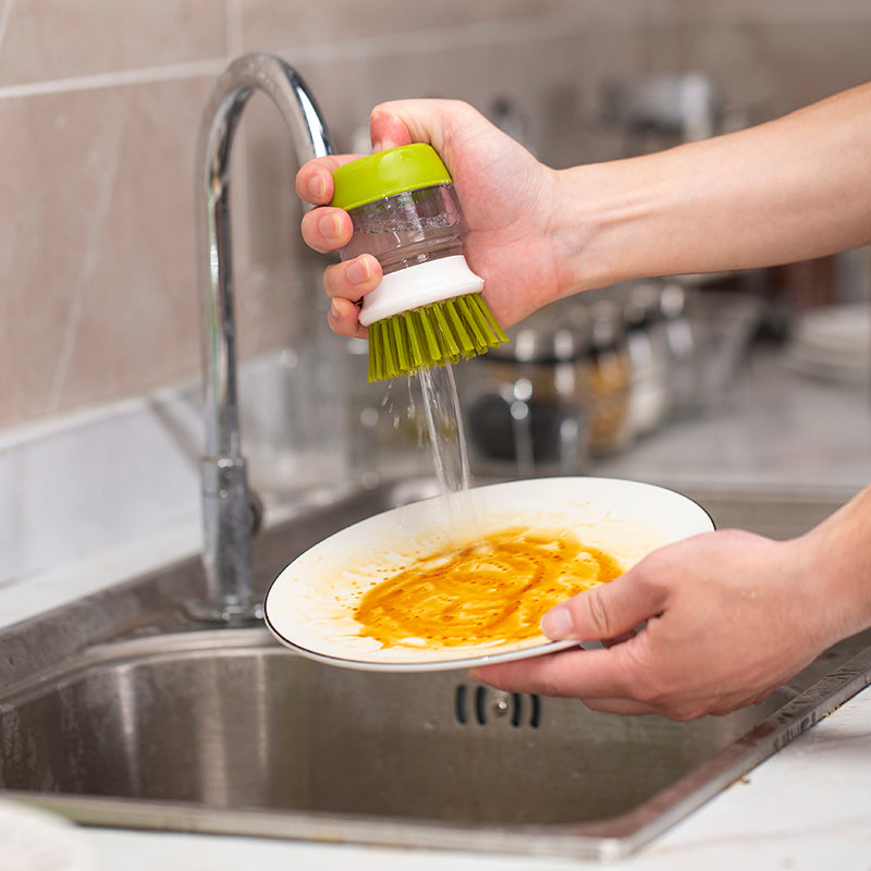 Soap Dispensing Palm Dishwashing Brush