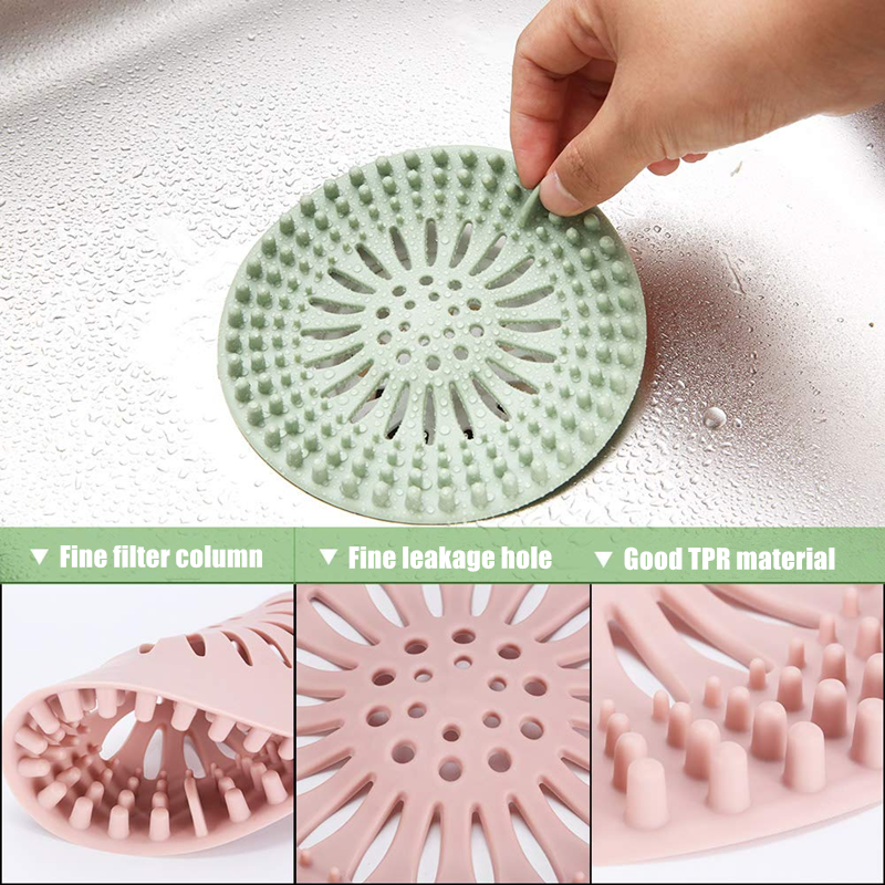 Silicone Hair Catcher Drain Covers(5 Pack)