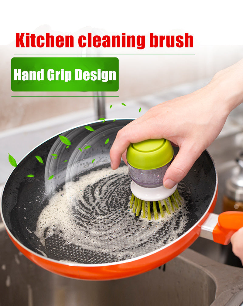 Soap Dispensing Palm Dishwashing Brush