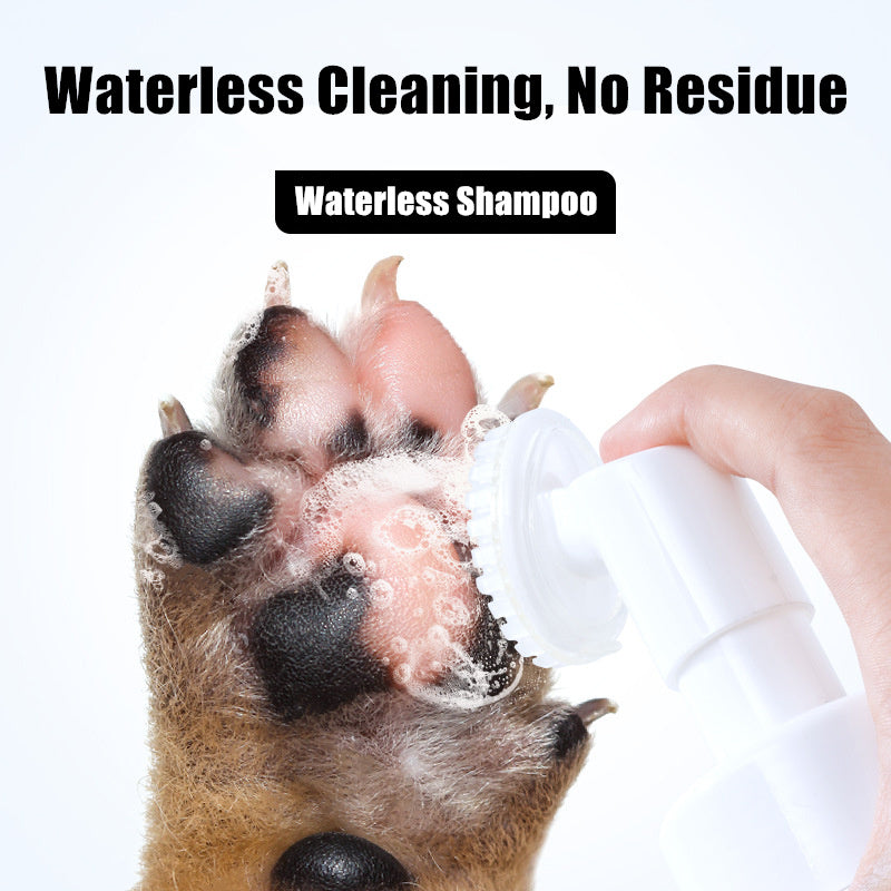 No-Rinse Waterless Shampoo Pet Paw Cleaner Grooming Brush