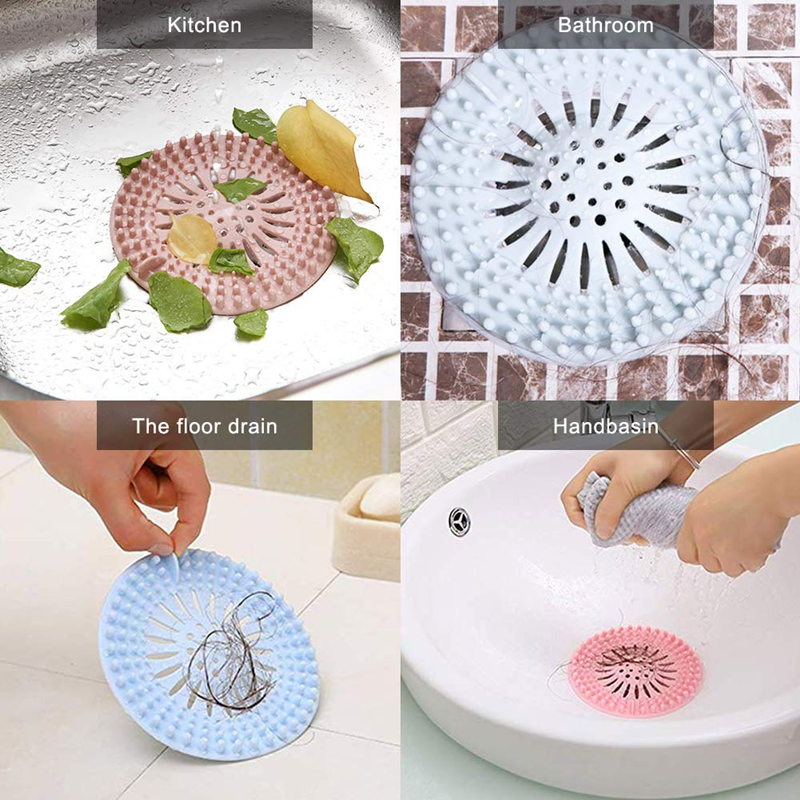 Silicone Hair Catcher Drain Covers(5 Pack)