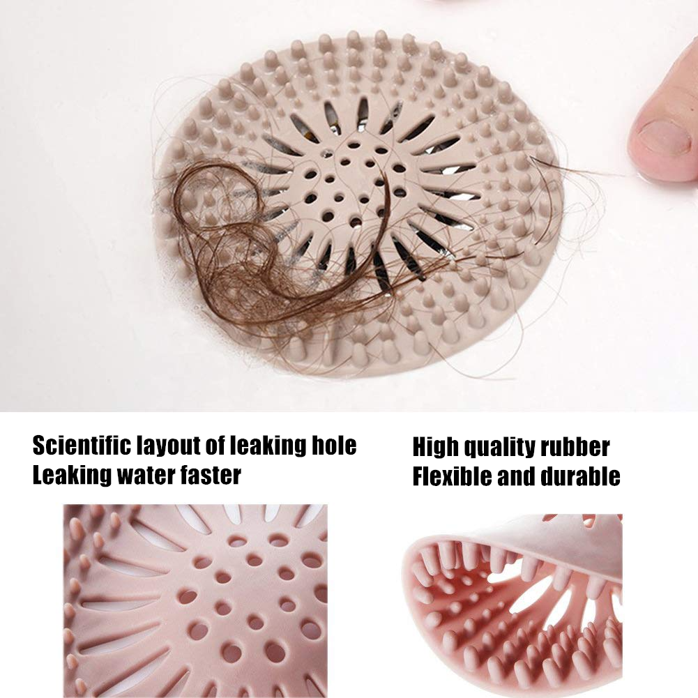 Silicone Hair Catcher Drain Covers(5 Pack)