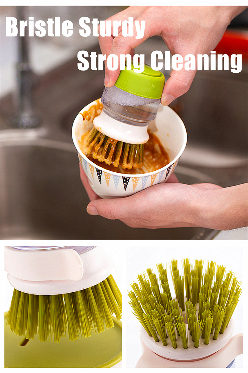 Soap Dispensing Palm Dishwashing Brush