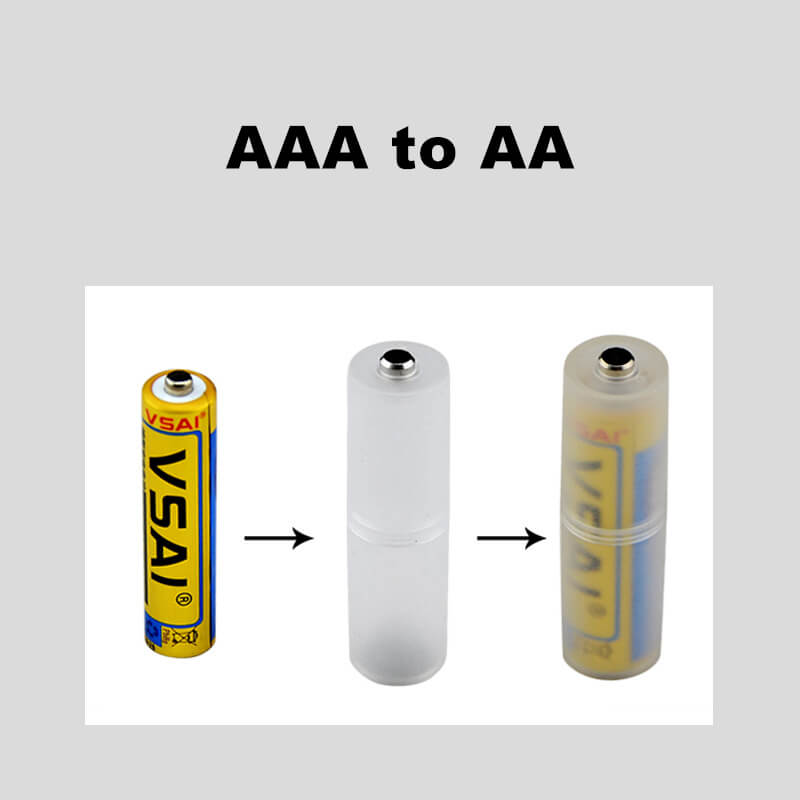 AAA to AA Battery Adapter (4 PCS)