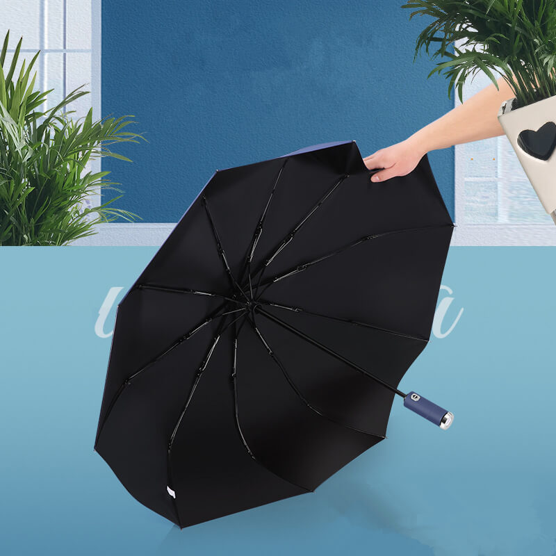 Automatic Folding LED Flashlight Umbrella