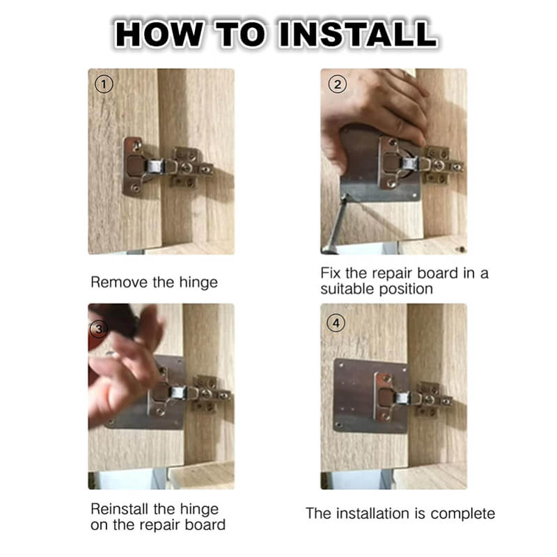 Cabinet Hinge Repair Plate (6 PCS)