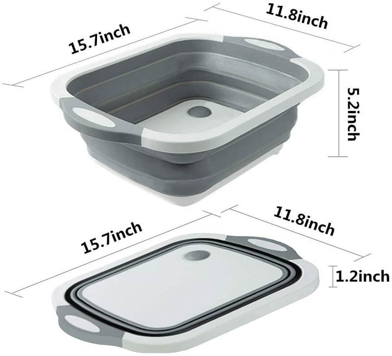 Collapsible Cutting Board Dish Tub