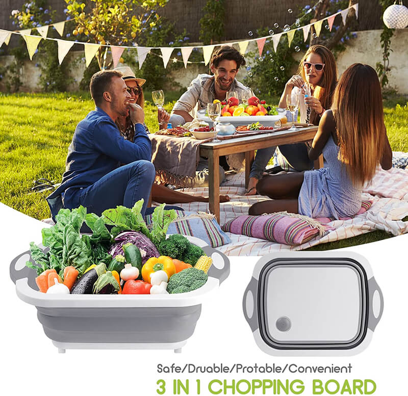 Collapsible Cutting Board Dish Tub