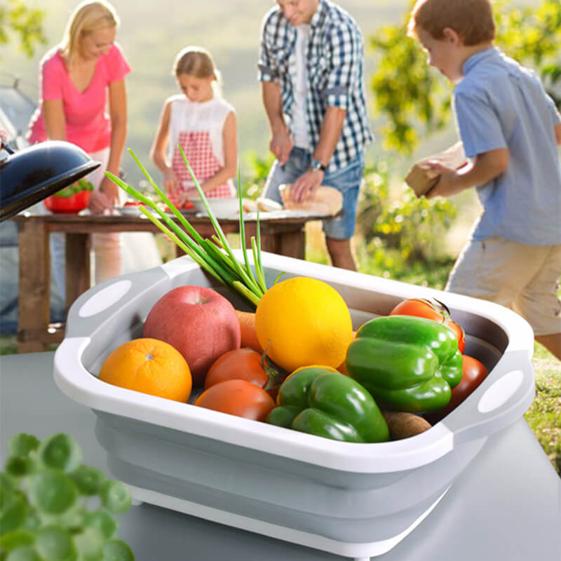 Collapsible Cutting Board Dish Tub