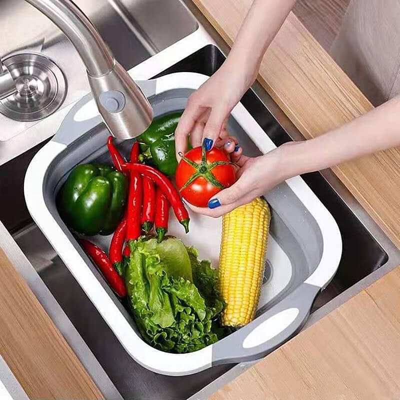 Collapsible Cutting Board Dish Tub