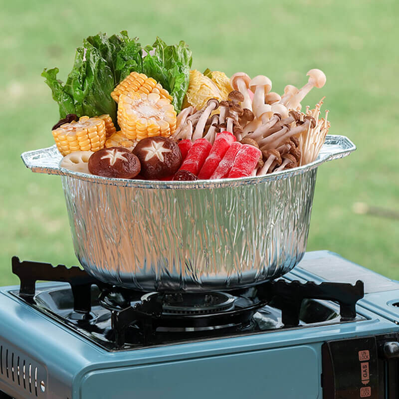 Disposable Tinfoil Pan with Lid