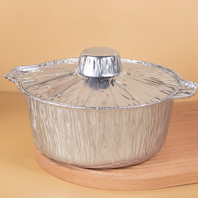 Disposable Tinfoil Pan with Lid