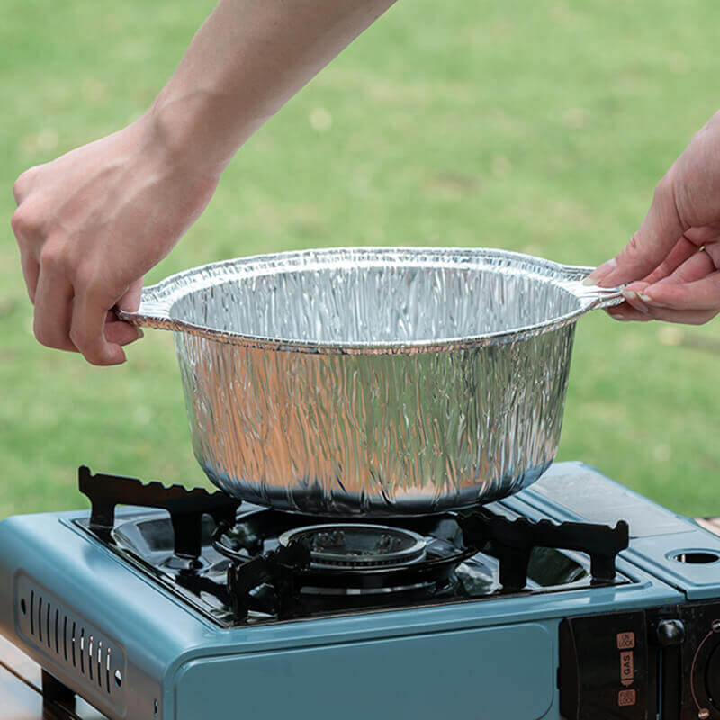 Disposable Tinfoil Pan with Lid