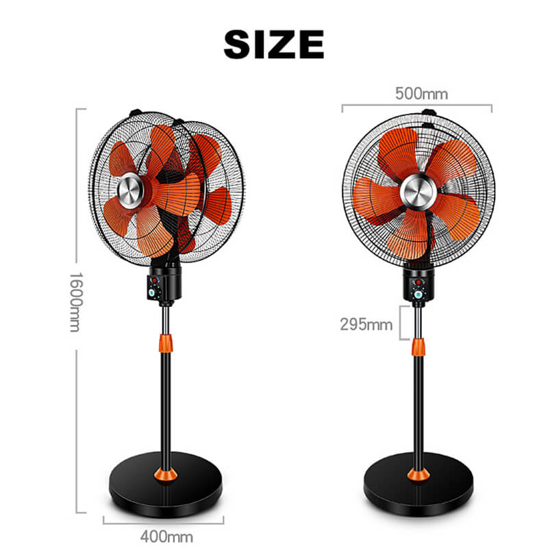 Double Heads Pedestal Stand Fan