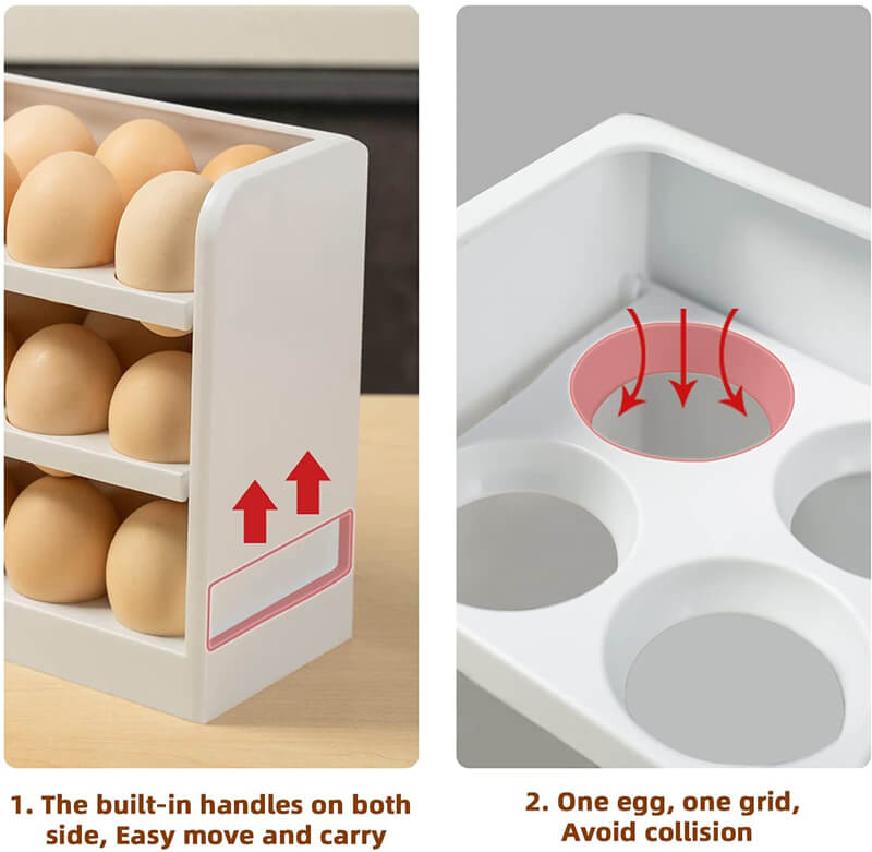 Egg Storage Container for Refrigerator Door