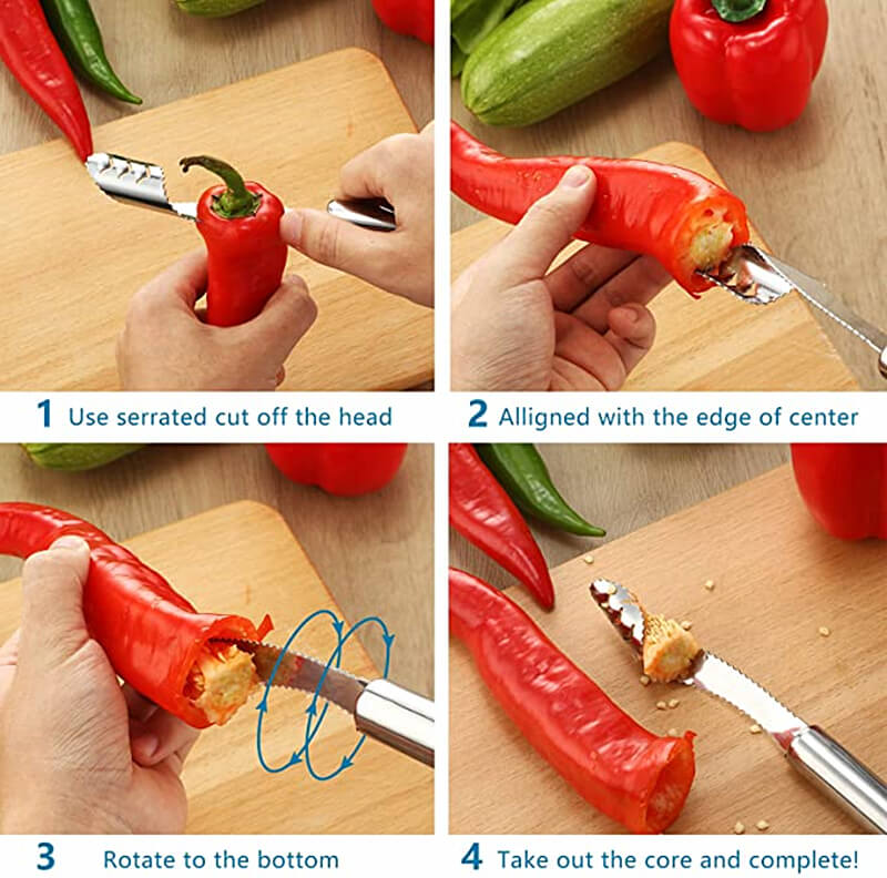 Stainless Steel Pepper Corer