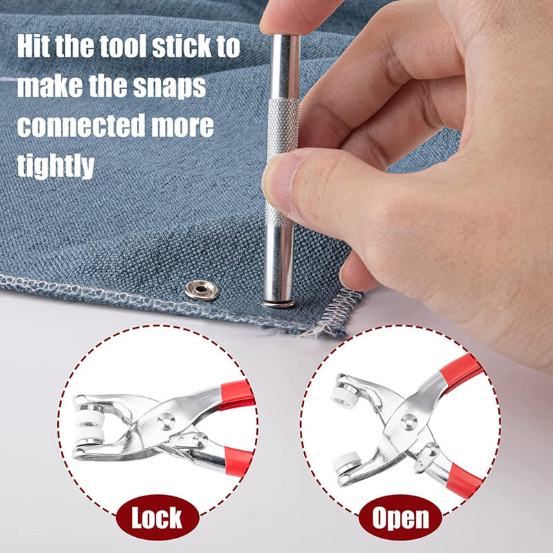 Snap Fastener Plier with Metal Snap Button