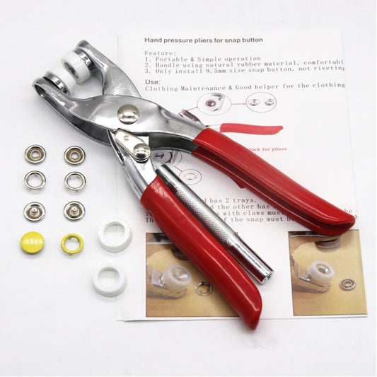 Snap Fastener Plier with Metal Snap Button