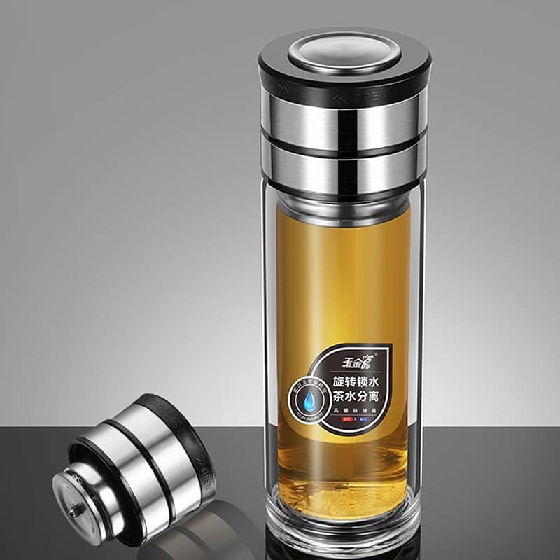 Tea Separation Glass Water Bottle