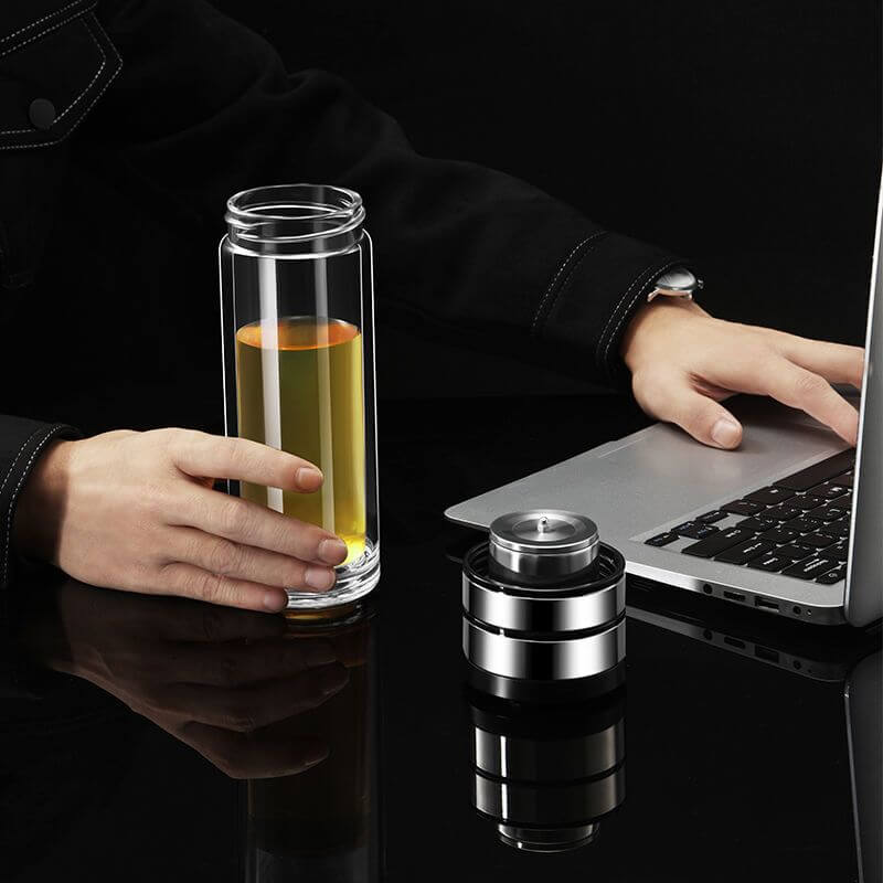 Tea Separation Glass Water Bottle