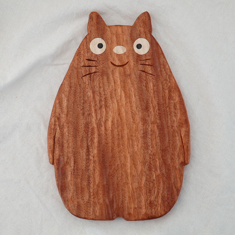 Handmade Little Bear Wood Dinner Plate