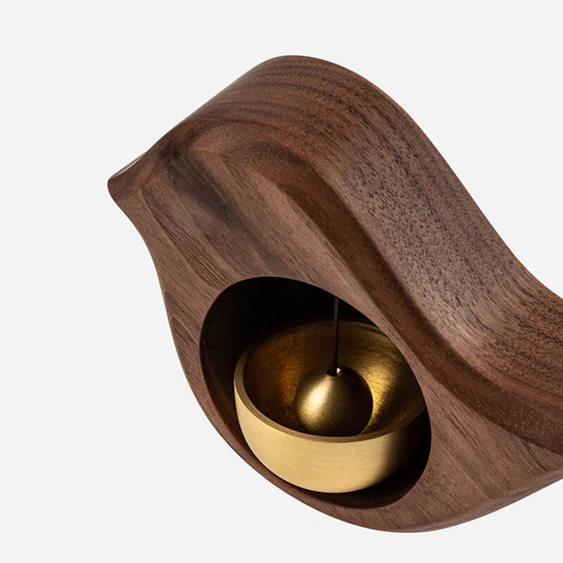 Handmade Black Walnut Bird Doorbell