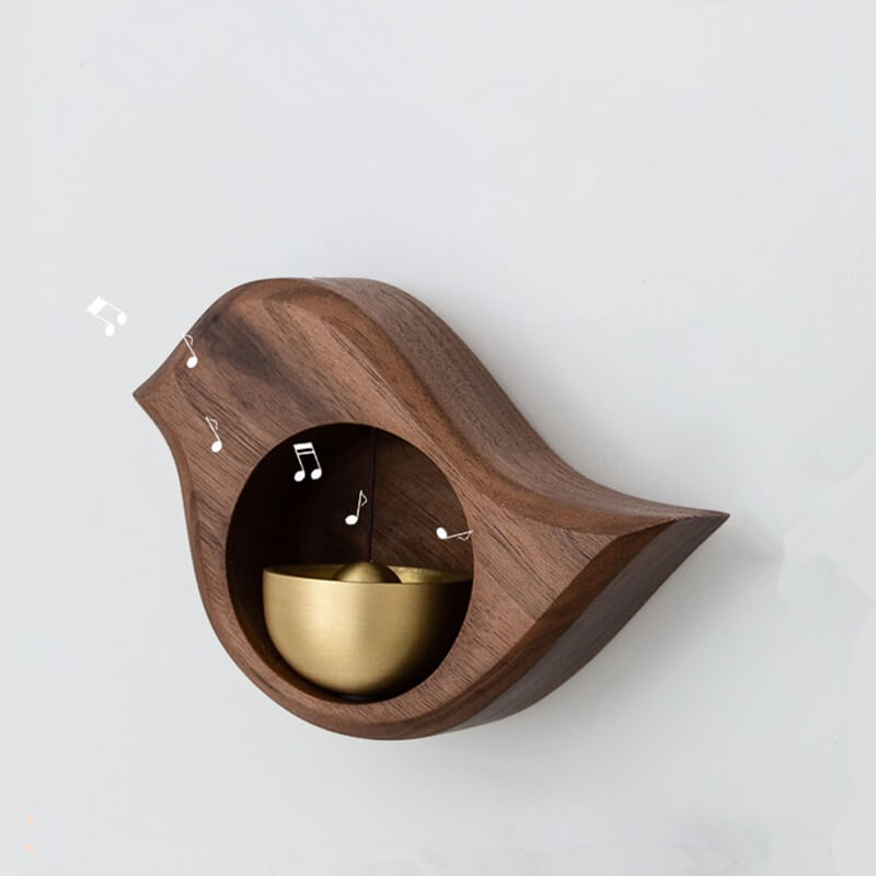 Handmade Black Walnut Bird Doorbell