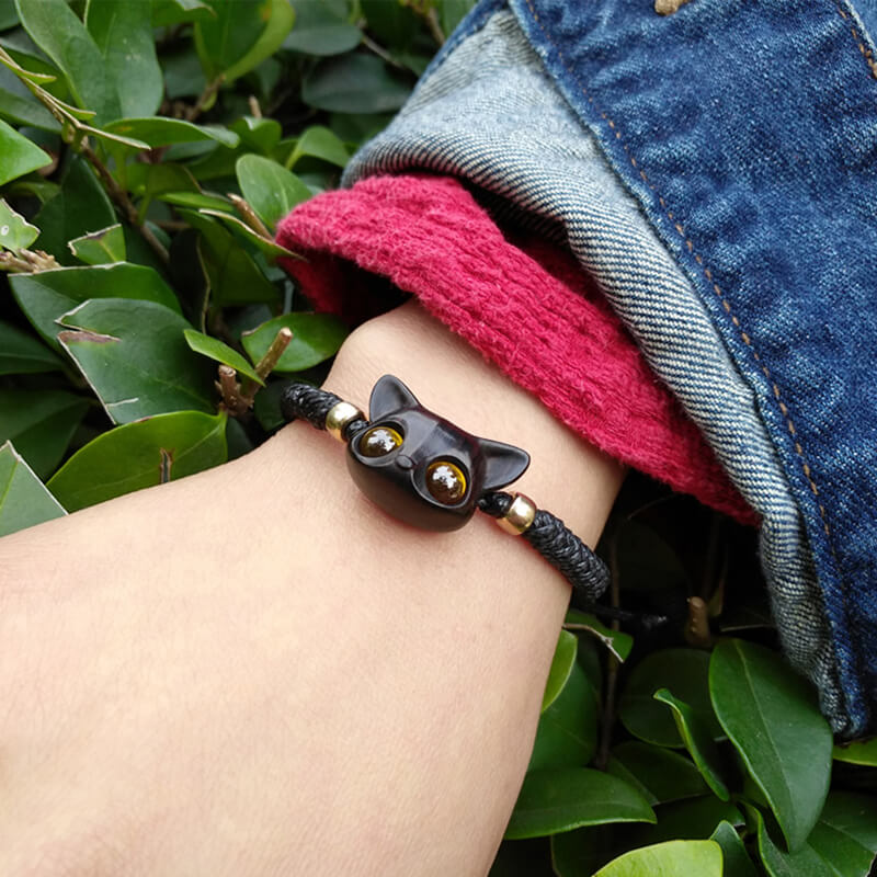 Handmade Cute Wood Fox Bracelet